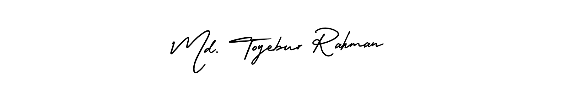 Design your own signature with our free online signature maker. With this signature software, you can create a handwritten (AmerikaSignatureDemo-Regular) signature for name Md. Toyebur Rahman. Md. Toyebur Rahman signature style 3 images and pictures png