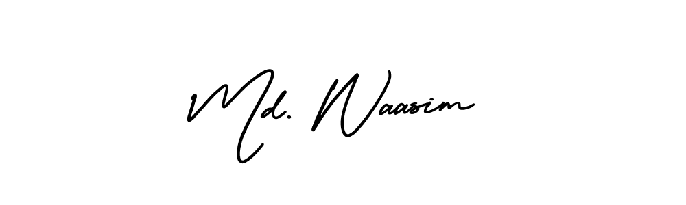 How to Draw Md. Waasim signature style? AmerikaSignatureDemo-Regular is a latest design signature styles for name Md. Waasim. Md. Waasim signature style 3 images and pictures png