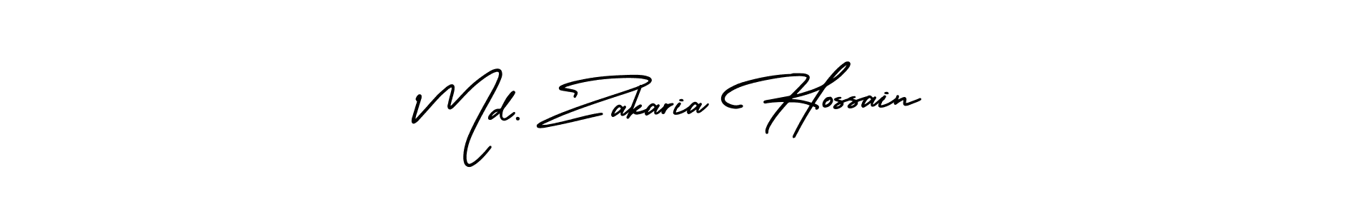 How to make Md. Zakaria Hossain name signature. Use AmerikaSignatureDemo-Regular style for creating short signs online. This is the latest handwritten sign. Md. Zakaria Hossain signature style 3 images and pictures png