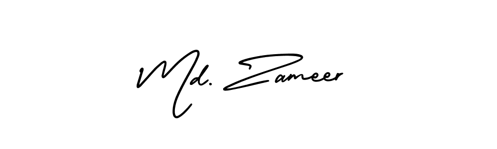 Design your own signature with our free online signature maker. With this signature software, you can create a handwritten (AmerikaSignatureDemo-Regular) signature for name Md. Zameer. Md. Zameer signature style 3 images and pictures png