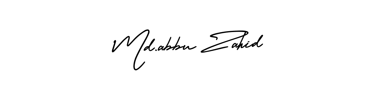 Use a signature maker to create a handwritten signature online. With this signature software, you can design (AmerikaSignatureDemo-Regular) your own signature for name Md.abbu Zahid. Md.abbu Zahid signature style 3 images and pictures png