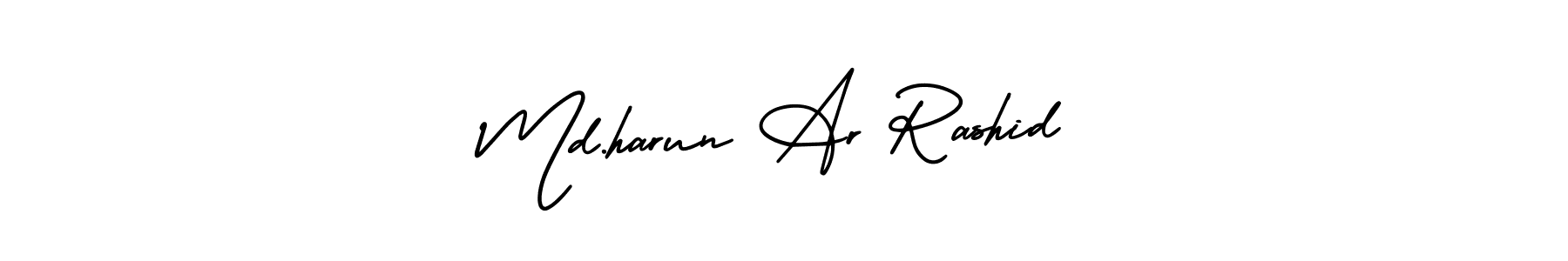 This is the best signature style for the Md.harun Ar Rashid name. Also you like these signature font (AmerikaSignatureDemo-Regular). Mix name signature. Md.harun Ar Rashid signature style 3 images and pictures png