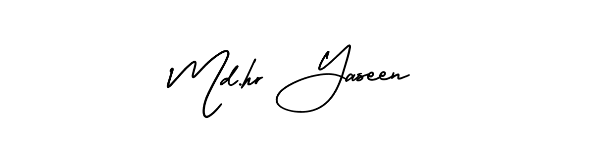 Similarly AmerikaSignatureDemo-Regular is the best handwritten signature design. Signature creator online .You can use it as an online autograph creator for name Md.hr Yaseen. Md.hr Yaseen signature style 3 images and pictures png