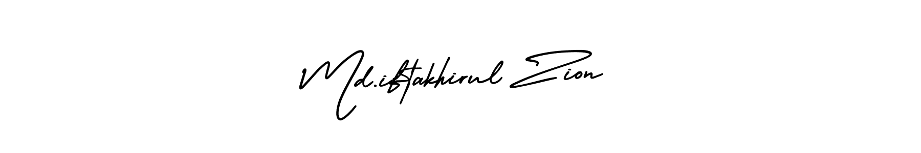 Also You can easily find your signature by using the search form. We will create Md.iftakhirul Zion name handwritten signature images for you free of cost using AmerikaSignatureDemo-Regular sign style. Md.iftakhirul Zion signature style 3 images and pictures png