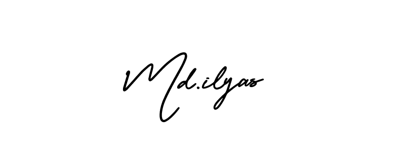 Also we have Md.ilyas name is the best signature style. Create professional handwritten signature collection using AmerikaSignatureDemo-Regular autograph style. Md.ilyas signature style 3 images and pictures png