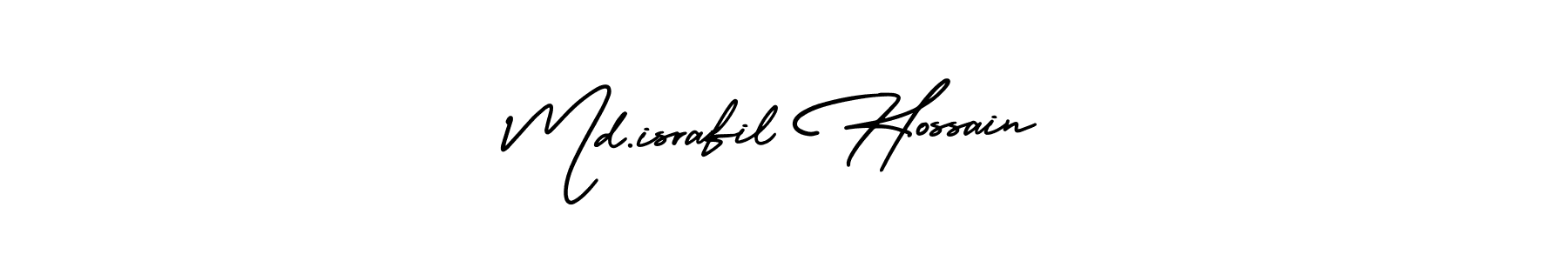 Similarly AmerikaSignatureDemo-Regular is the best handwritten signature design. Signature creator online .You can use it as an online autograph creator for name Md.israfil Hossain. Md.israfil Hossain signature style 3 images and pictures png