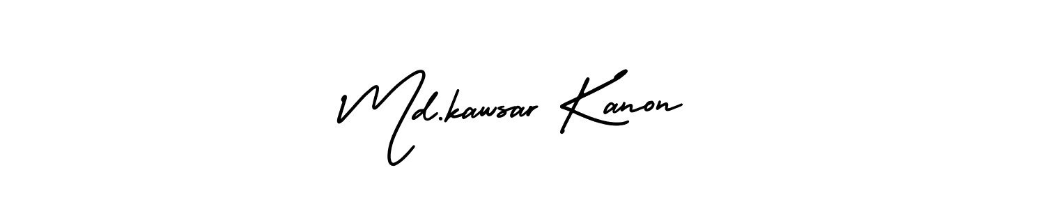 Similarly AmerikaSignatureDemo-Regular is the best handwritten signature design. Signature creator online .You can use it as an online autograph creator for name Md.kawsar Kanon. Md.kawsar Kanon signature style 3 images and pictures png