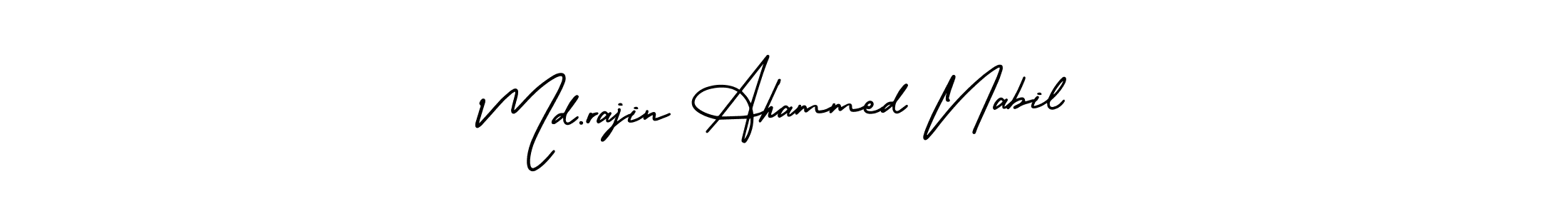 How to make Md.rajin Ahammed Nabil signature? AmerikaSignatureDemo-Regular is a professional autograph style. Create handwritten signature for Md.rajin Ahammed Nabil name. Md.rajin Ahammed Nabil signature style 3 images and pictures png