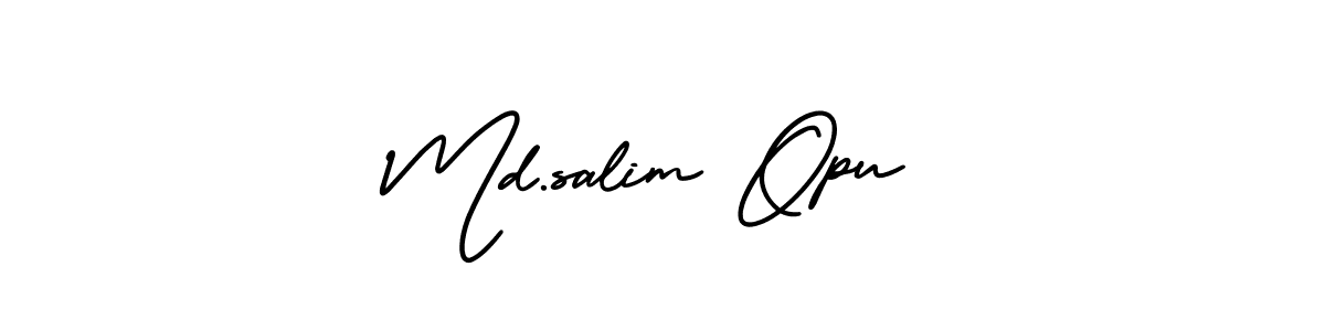 It looks lik you need a new signature style for name Md.salim Opu. Design unique handwritten (AmerikaSignatureDemo-Regular) signature with our free signature maker in just a few clicks. Md.salim Opu signature style 3 images and pictures png