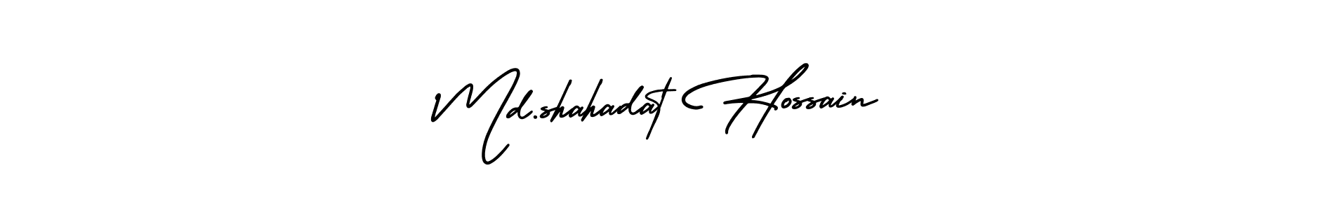 Create a beautiful signature design for name Md.shahadat Hossain. With this signature (AmerikaSignatureDemo-Regular) fonts, you can make a handwritten signature for free. Md.shahadat Hossain signature style 3 images and pictures png