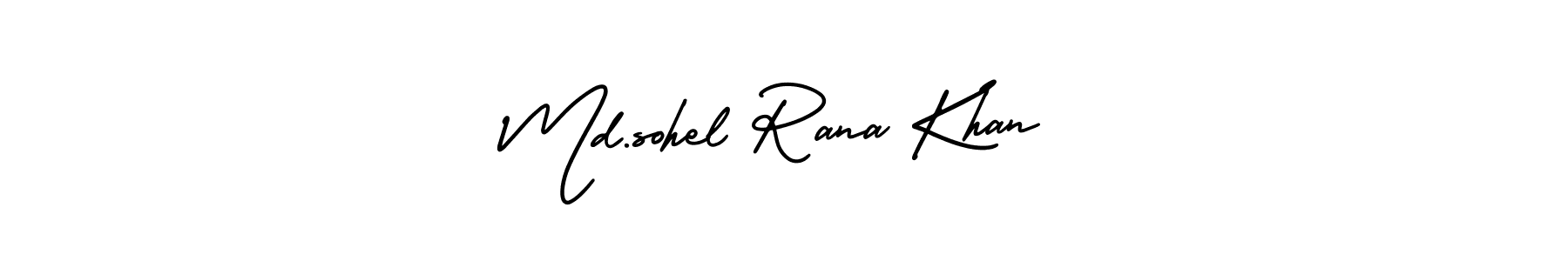 Use a signature maker to create a handwritten signature online. With this signature software, you can design (AmerikaSignatureDemo-Regular) your own signature for name Md.sohel Rana Khan. Md.sohel Rana Khan signature style 3 images and pictures png