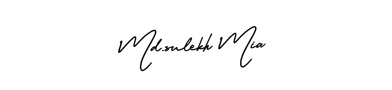 Create a beautiful signature design for name Md.sulekh Mia. With this signature (AmerikaSignatureDemo-Regular) fonts, you can make a handwritten signature for free. Md.sulekh Mia signature style 3 images and pictures png