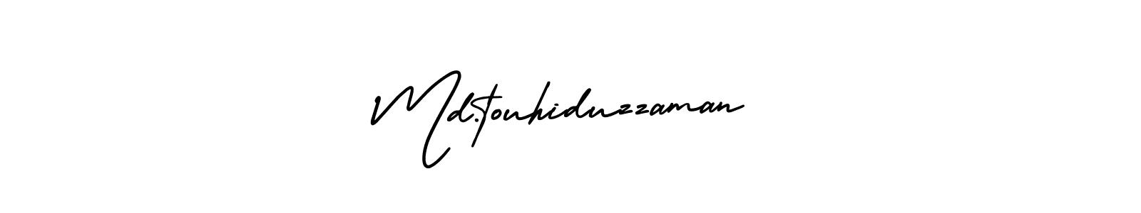 Md.touhiduzzaman stylish signature style. Best Handwritten Sign (AmerikaSignatureDemo-Regular) for my name. Handwritten Signature Collection Ideas for my name Md.touhiduzzaman. Md.touhiduzzaman signature style 3 images and pictures png