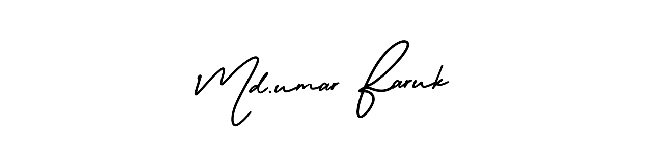 Also You can easily find your signature by using the search form. We will create Md.umar Faruk name handwritten signature images for you free of cost using AmerikaSignatureDemo-Regular sign style. Md.umar Faruk signature style 3 images and pictures png