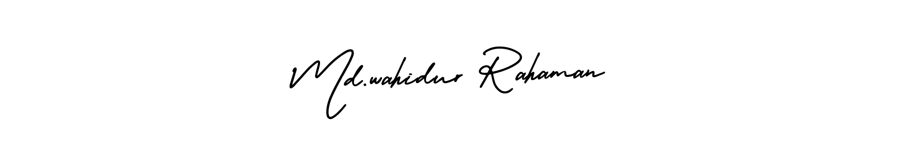 You should practise on your own different ways (AmerikaSignatureDemo-Regular) to write your name (Md.wahidur Rahaman) in signature. don't let someone else do it for you. Md.wahidur Rahaman signature style 3 images and pictures png