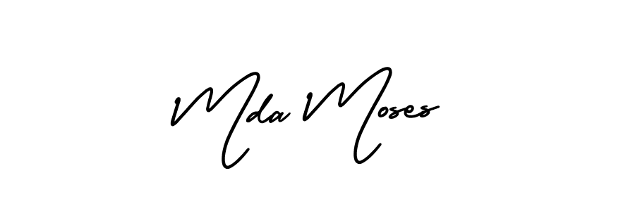 Mda Moses stylish signature style. Best Handwritten Sign (AmerikaSignatureDemo-Regular) for my name. Handwritten Signature Collection Ideas for my name Mda Moses. Mda Moses signature style 3 images and pictures png