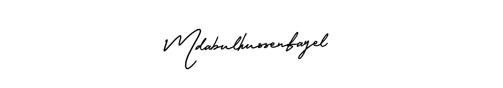 if you are searching for the best signature style for your name Mdabulhussenfayel. so please give up your signature search. here we have designed multiple signature styles  using AmerikaSignatureDemo-Regular. Mdabulhussenfayel signature style 3 images and pictures png