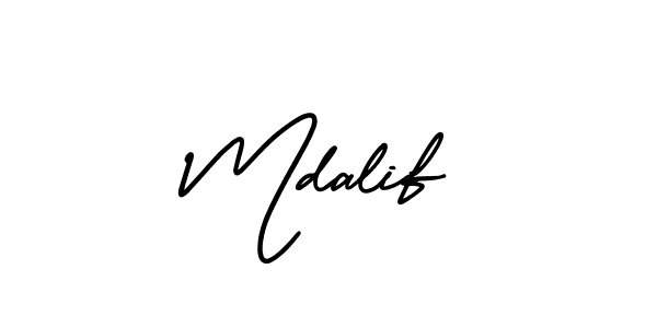 Make a short Mdalif signature style. Manage your documents anywhere anytime using AmerikaSignatureDemo-Regular. Create and add eSignatures, submit forms, share and send files easily. Mdalif signature style 3 images and pictures png