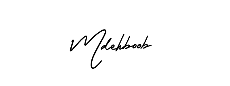 Design your own signature with our free online signature maker. With this signature software, you can create a handwritten (AmerikaSignatureDemo-Regular) signature for name Mdehboob. Mdehboob signature style 3 images and pictures png