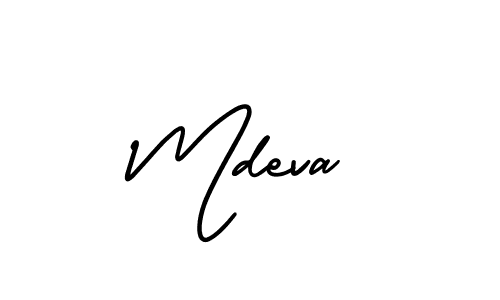 Design your own signature with our free online signature maker. With this signature software, you can create a handwritten (AmerikaSignatureDemo-Regular) signature for name Mdeva. Mdeva signature style 3 images and pictures png