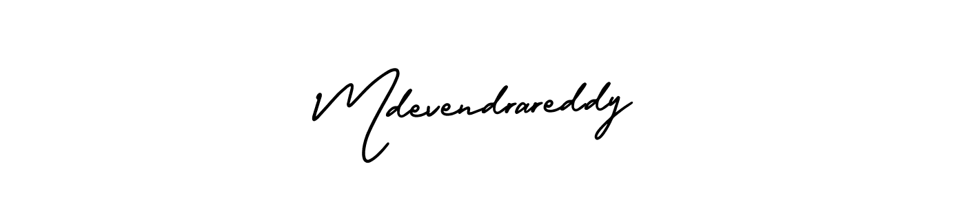 Make a beautiful signature design for name Mdevendrareddy. With this signature (AmerikaSignatureDemo-Regular) style, you can create a handwritten signature for free. Mdevendrareddy signature style 3 images and pictures png