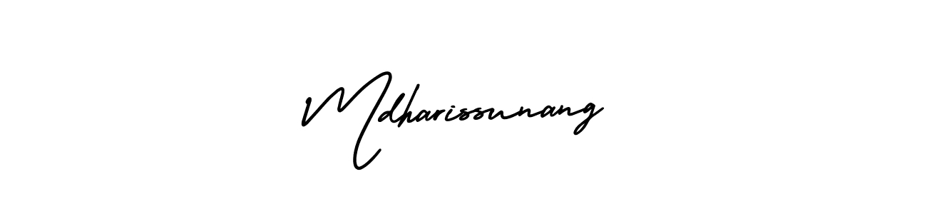 Make a beautiful signature design for name Mdharissunang. With this signature (AmerikaSignatureDemo-Regular) style, you can create a handwritten signature for free. Mdharissunang signature style 3 images and pictures png