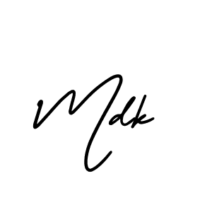 Create a beautiful signature design for name Mdk. With this signature (AmerikaSignatureDemo-Regular) fonts, you can make a handwritten signature for free. Mdk signature style 3 images and pictures png