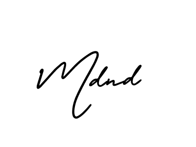 Make a beautiful signature design for name Mdnd. With this signature (AmerikaSignatureDemo-Regular) style, you can create a handwritten signature for free. Mdnd signature style 3 images and pictures png