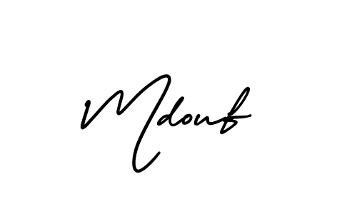 Design your own signature with our free online signature maker. With this signature software, you can create a handwritten (AmerikaSignatureDemo-Regular) signature for name Mdouf. Mdouf signature style 3 images and pictures png