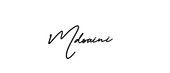 Also You can easily find your signature by using the search form. We will create Mdsaini name handwritten signature images for you free of cost using AmerikaSignatureDemo-Regular sign style. Mdsaini signature style 3 images and pictures png