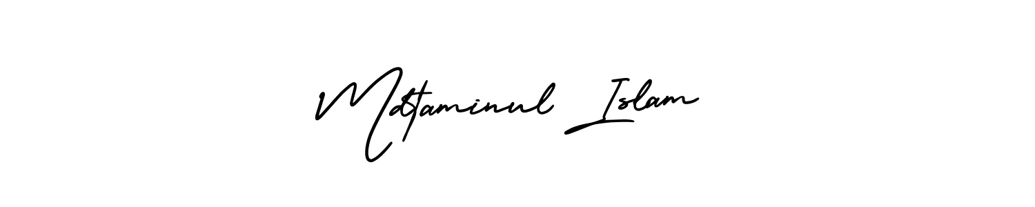 Create a beautiful signature design for name Mdtaminul Islam. With this signature (AmerikaSignatureDemo-Regular) fonts, you can make a handwritten signature for free. Mdtaminul Islam signature style 3 images and pictures png