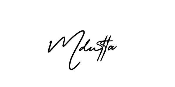 AmerikaSignatureDemo-Regular is a professional signature style that is perfect for those who want to add a touch of class to their signature. It is also a great choice for those who want to make their signature more unique. Get Mdutta name to fancy signature for free. Mdutta signature style 3 images and pictures png