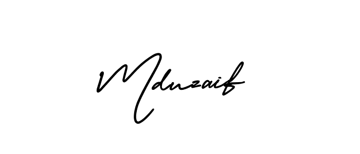 Use a signature maker to create a handwritten signature online. With this signature software, you can design (AmerikaSignatureDemo-Regular) your own signature for name Mduzaif. Mduzaif signature style 3 images and pictures png