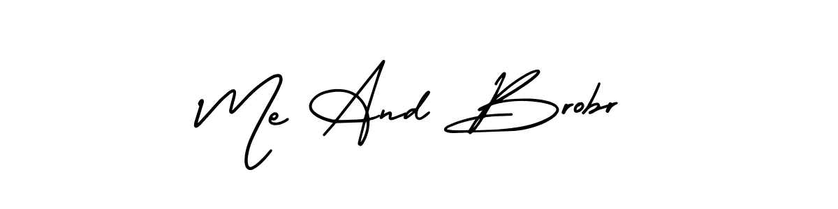 It looks lik you need a new signature style for name Me And Brobr. Design unique handwritten (AmerikaSignatureDemo-Regular) signature with our free signature maker in just a few clicks. Me And Brobr signature style 3 images and pictures png