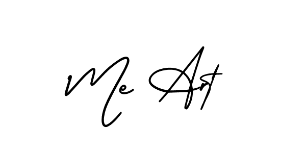 Use a signature maker to create a handwritten signature online. With this signature software, you can design (AmerikaSignatureDemo-Regular) your own signature for name Me Art. Me Art signature style 3 images and pictures png