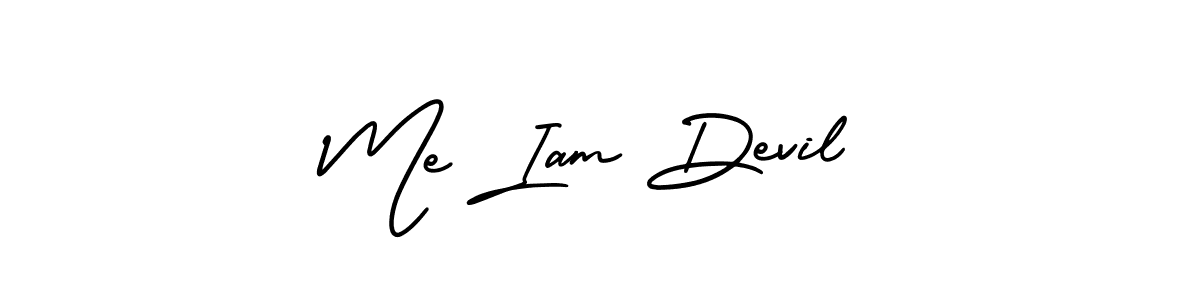 Create a beautiful signature design for name Me Iam Devil. With this signature (AmerikaSignatureDemo-Regular) fonts, you can make a handwritten signature for free. Me Iam Devil signature style 3 images and pictures png