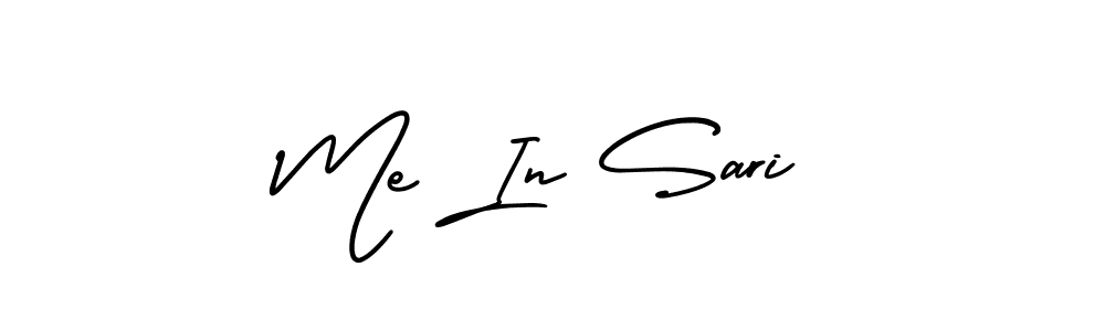 You should practise on your own different ways (AmerikaSignatureDemo-Regular) to write your name (Me In Sari) in signature. don't let someone else do it for you. Me In Sari signature style 3 images and pictures png