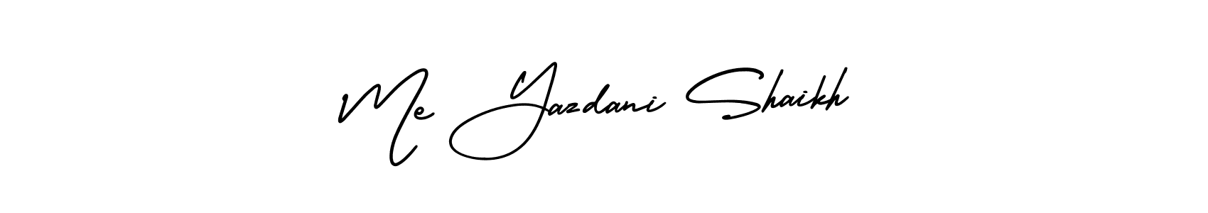How to make Me Yazdani Shaikh name signature. Use AmerikaSignatureDemo-Regular style for creating short signs online. This is the latest handwritten sign. Me Yazdani Shaikh signature style 3 images and pictures png