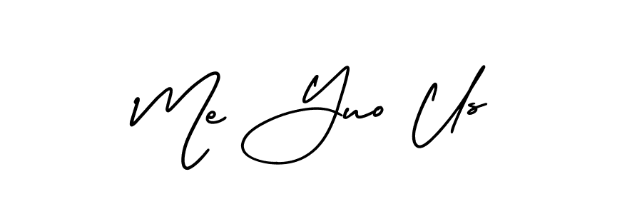 if you are searching for the best signature style for your name Me Yuo Us. so please give up your signature search. here we have designed multiple signature styles  using AmerikaSignatureDemo-Regular. Me Yuo Us signature style 3 images and pictures png