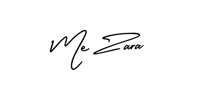This is the best signature style for the Me Zara name. Also you like these signature font (AmerikaSignatureDemo-Regular). Mix name signature. Me Zara signature style 3 images and pictures png