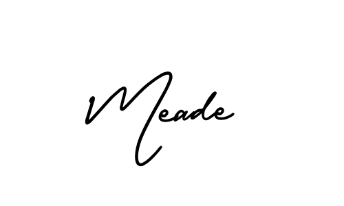 Create a beautiful signature design for name Meade. With this signature (AmerikaSignatureDemo-Regular) fonts, you can make a handwritten signature for free. Meade signature style 3 images and pictures png