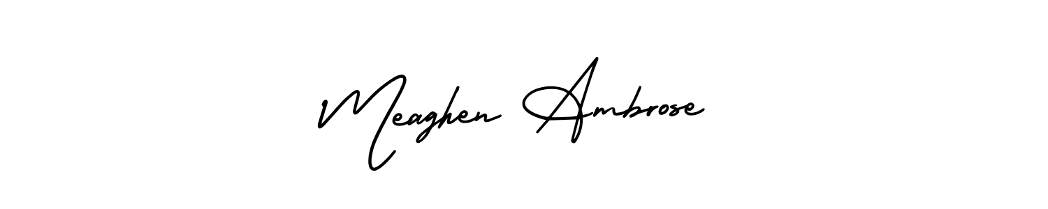 Make a beautiful signature design for name Meaghen Ambrose. Use this online signature maker to create a handwritten signature for free. Meaghen Ambrose signature style 3 images and pictures png