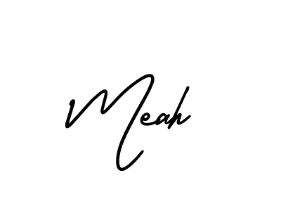 Meah stylish signature style. Best Handwritten Sign (AmerikaSignatureDemo-Regular) for my name. Handwritten Signature Collection Ideas for my name Meah. Meah signature style 3 images and pictures png