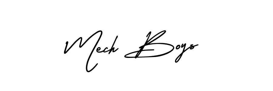 Design your own signature with our free online signature maker. With this signature software, you can create a handwritten (AmerikaSignatureDemo-Regular) signature for name Mech Boys. Mech Boys signature style 3 images and pictures png
