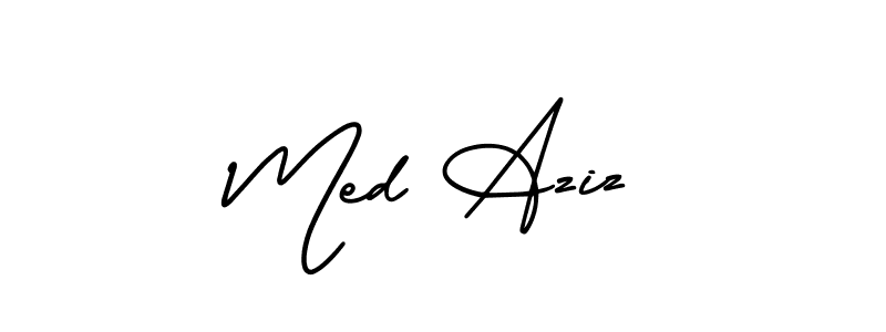 Also we have Med Aziz name is the best signature style. Create professional handwritten signature collection using AmerikaSignatureDemo-Regular autograph style. Med Aziz signature style 3 images and pictures png