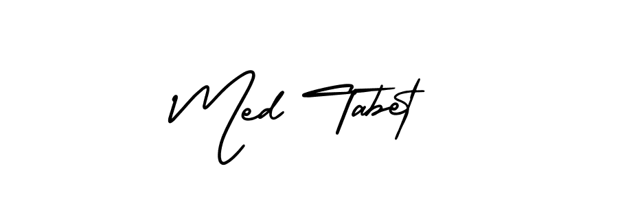 Create a beautiful signature design for name Med Tabet. With this signature (AmerikaSignatureDemo-Regular) fonts, you can make a handwritten signature for free. Med Tabet signature style 3 images and pictures png