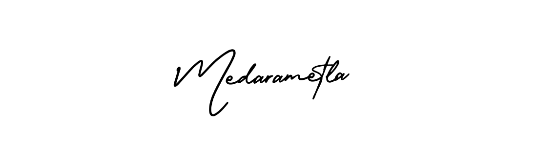 Make a beautiful signature design for name Medarametla. With this signature (AmerikaSignatureDemo-Regular) style, you can create a handwritten signature for free. Medarametla signature style 3 images and pictures png