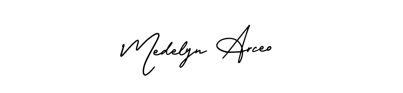 Also we have Medelyn Arceo name is the best signature style. Create professional handwritten signature collection using AmerikaSignatureDemo-Regular autograph style. Medelyn Arceo signature style 3 images and pictures png