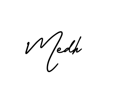 Create a beautiful signature design for name Medh. With this signature (AmerikaSignatureDemo-Regular) fonts, you can make a handwritten signature for free. Medh signature style 3 images and pictures png