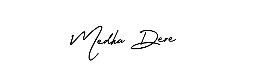 Use a signature maker to create a handwritten signature online. With this signature software, you can design (AmerikaSignatureDemo-Regular) your own signature for name Medha Dere. Medha Dere signature style 3 images and pictures png